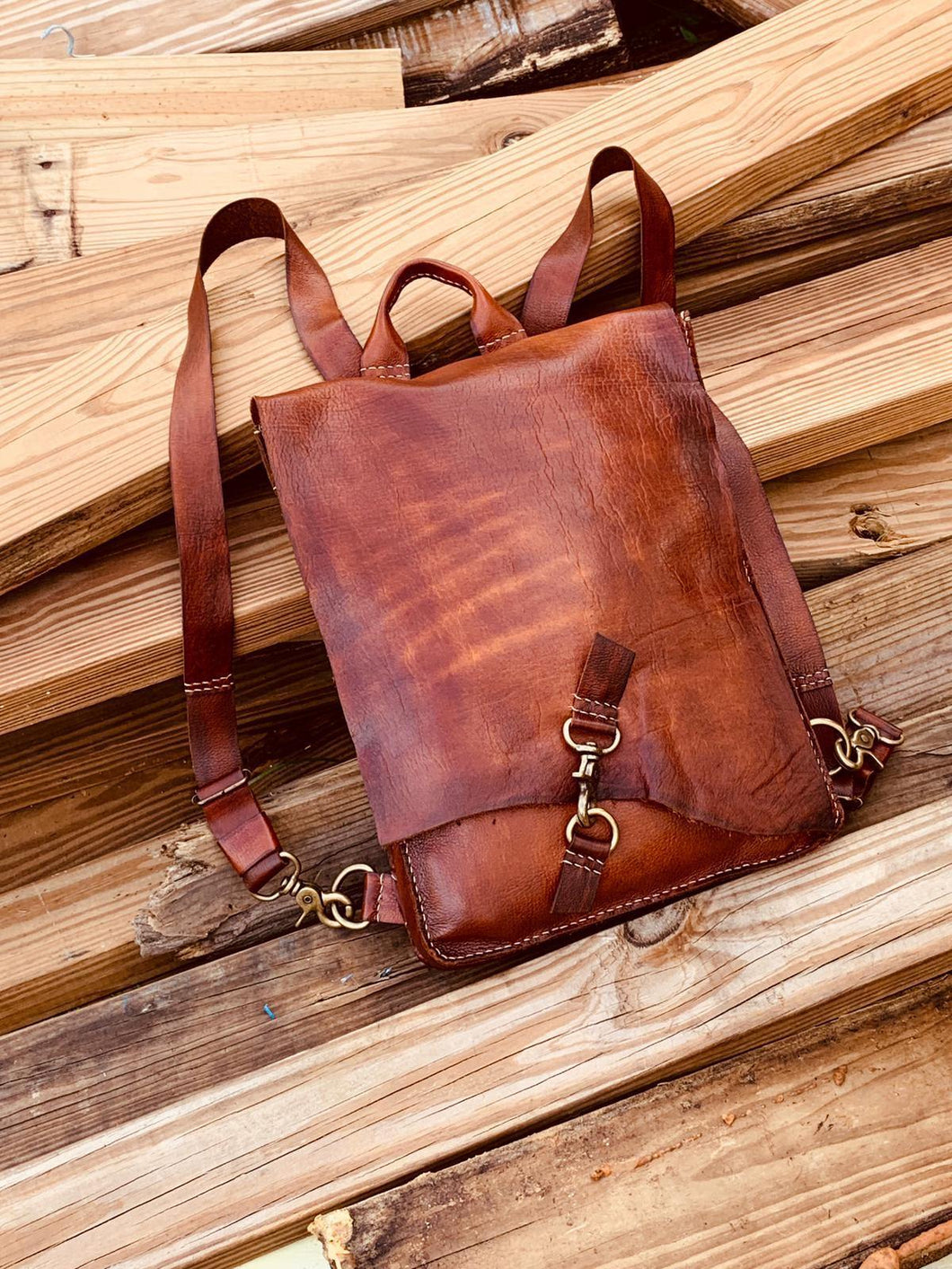 Multi Use Backpack - One of a Kind - Piel Rustika