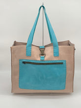 Load image into Gallery viewer, Two Tone Over The Shoulder Tote Bag - Piel Rustika