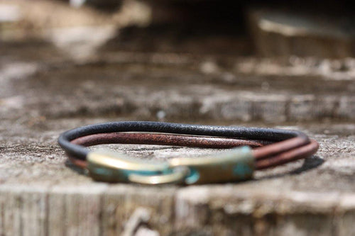 Vintage Brass Double Strands - Piel Rustika