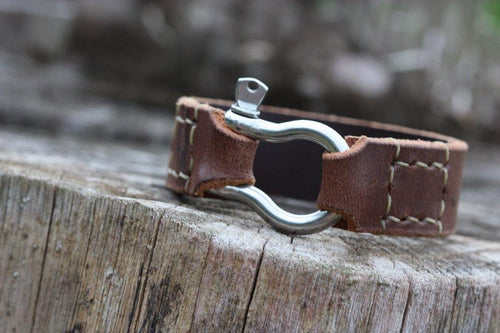 Wide Band Stainless Steel Shackle - Piel Rustika