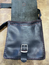 Load image into Gallery viewer, Black Buckled Crossbody Bag - Piel Rustika