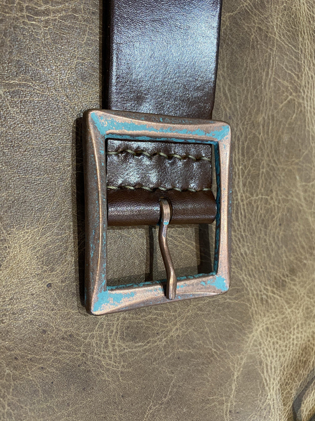 Vintage Brass Belt - Piel Rustika